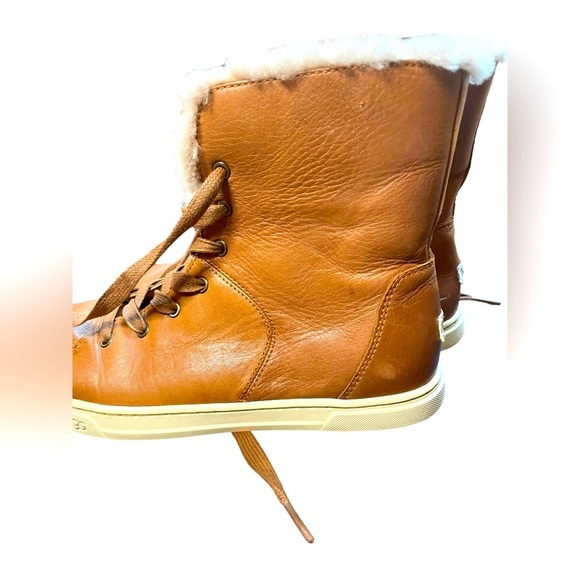 UGG starlyn high top leather sneakers | UGG leather boots with fur | size 7 - Picture 13 of 14
